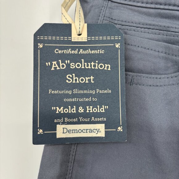 Democracy Women's "Ab"solution 7" Inseam Twill Colored Shorts Flint Size 8 NWT - Picture 6 of 6